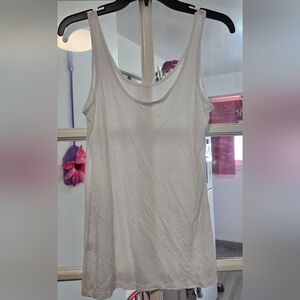 Old Navy Shirt Tank Top Blouse Pullover Scoop Neck Womens Small White Sleeveless
